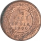 Copper Half Pice Coin of King Edward VII of Calcutta Mint of  1906.