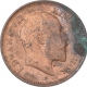 Copper Half Pice Coin of King Edward VII of Calcutta Mint of  1906.