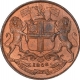 Copper One Quarter Anna Coin of East India Company of Calcutta Mint of 1858.