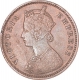 Copper  One Quarter Anna Coin  of Victoria Empress of Calcutta Mint of 1880.