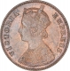 Copper One Quarter Anna Coin of Victoria Empress of Calcutta Mint of 1897.