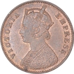 Copper  Quarter Anna Coin of Victoria Empress of Calcutta Mint of 1899.