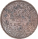 Copper Quarter Anna Coin of Victoria Empress of Calcutta Mint of 1901.