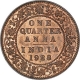 Bronze Quarter Anna Coin of King George V of Bombay Mint of 1928.