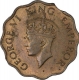 Nickel Brass One Anna Coin of King George VI of Bombay Mint of 1943.