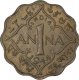 Nickel Brass One Anna Coin of King George VI of Bombay Mint of 1944.