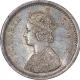 Silver Two Annas Coin of Victoria Queen of Bombay Mint of 1862.