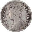 Silver Two Annas Coin of Victoria Empress of Bombay Mint of 1890.