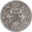 Silver Two Annas Coin of Victoria Empress of Calcutta Mint of 1892.