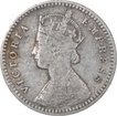 Silver Two Annas Coin of Victoria Empress of Calcutta Mint of 1892.