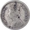 Silver Two Annas Coin of Victoria Empress of Bombay Mint of 1892.