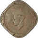 Nickel Brass Two Annas Coin of King George VI of Bombay Mint of 1944.