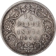 Silver Quarter Rupee Coin of Victoria Queen of Calcutta Mint of 1876.