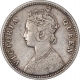 Silver Quarter Rupee Coin of Victoria Queen of Calcutta Mint of 1876.