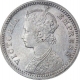 Silver Quarter Rupee Coin of Victoria Empress of Calcutta Mint of 1888