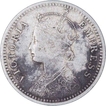 Silver Quarter Rupee Coin of Victoria Empress of Calcutta Mint of 1894.