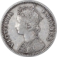 Silver Quarter Rupee Coin of Victoria Empress of Bombay Mint of 1897.