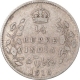 Silver Quarter Rupee Coin of King Edward VII of Calcutta Mint of 1910.