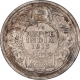 Silver Quarter Rupee Coin of King George V of Calcutta Mint of 1913.