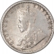 Silver Quarter Rupee Coin of King George V of Calcutta Mint of 1929.