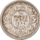 Silver Quarter Rupee Coin of King George V of Calcutta Mint of 1934.