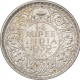 Silver Quarter Rupee Coin of King George VI of Calcutta Mint of 1939.