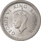 Silver Quarter Rupee Coin of King George VI of Calcutta Mint of 1942