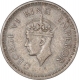 Silver Quarter Rupee Coin of King George VI of Lahore Mint of 1943.