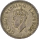 Silver Quarter Rupee Coin of King George VI of Bombay Mint of 1944.