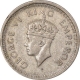 Rare Silver Quarter Rupee Coin of King George VI of Bombay of 1945.