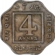 Cupro Nickel Four Annas Coin of King George V of Bombay Mint of 1920.