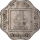 Copper Nickel Four Annas coin of King George V of Bombay Mint of  1921.