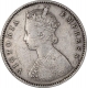 Silver Half Rupee Coin  of Victoria Empress of Calcutta Mint of 1884.