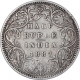 Silver Half Rupee Coin of Victoria Empress of Bombay Mint of 1887.