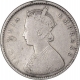 Silver Half Rupee Coin of Victoria Empress of Bombay Mint of 1899.