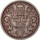 Silver One  Rupee Coin of King George V of Calcutta Mint of 1919.