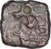 Copper Coin of Ujjaini Region with Swastik Symbol.