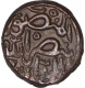 Copper One Third Gani Coin of Shihab ud din Ahmad Shah of Bahamani Sultanate.