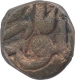 Copper Nisfi Coin of Akbar of Narnol Mint.