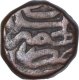 Copper One Dam Coin of Akbar of Ajmer Mint of Fi Tarikh Type.