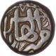 Copper Dam Coin of Akbar of Allahabad Mint.