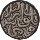 Copper One Dam Coin of Akbar of Dogaon dar us salam Mint of Fi Tarikh Type.