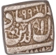 Silver Square One Rupee Coin of Akbar of Ahmadabad Mint of Kalima Type.