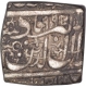 Silver Square One Rupee Coin of Akbar of Kalima Type.