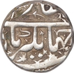 Silver One Rupee Coin of Jahangir of Ahmadnagar Mint.