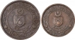 Copper Paisa Coins of Muhammad Sa adat Ali Khan of Tonk State.