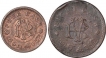 Copper Cash Coins of Rama Varma VI of Travancore State.