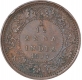 Copper One Twelfth Anna Coin of Victoria Empress of Bombay Mint of 1877.