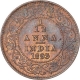 Copper One Twelfth Anna Coin of Victoria Empress of Calcutta Mint of 1893.