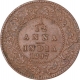 Copper One Twelfth Anna Coin of Victoria Empress of Calcutta Mint of 1897.